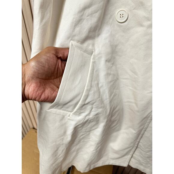 Something Navy Oversized Trench Coat - Ivory Size S - Picture 7 of 12